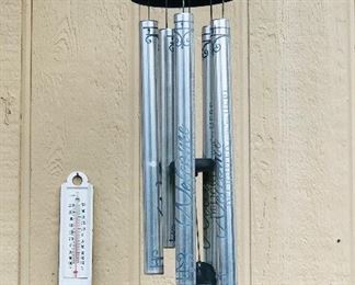Thermometer and chimes