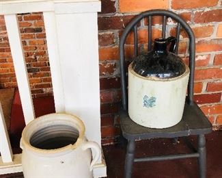 Pottery and childs chair
