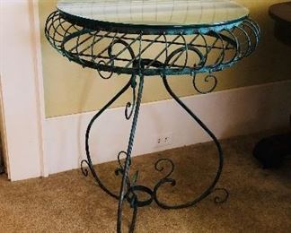 Side table glass top