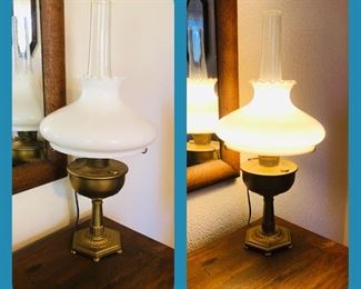 Pretty oil lamp converted 