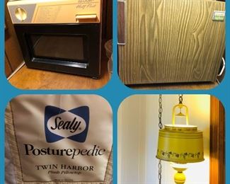 Mini microwave and refrigerator 
5 mattress and box springs from Queen to twin
Vintage swag light


