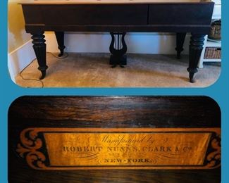   R. Nunns & Clark enjoyed a superb reputation and great success from 1830 until the firm closed in 1860. This piano is one of their square grand pianos. 