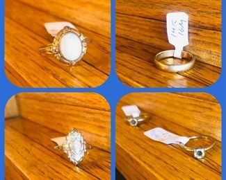 Rings some 14lk
Opals
Diamond chip