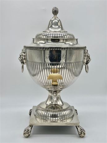 Lot 001
Sterling Silver American Samovar Hot Water Urn