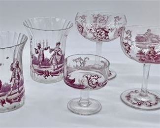 Lot 032
Group of Continental Enameled Drinkware
