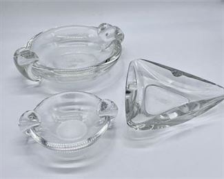 Lot 053
Steuben and Val De Lambert Crystal Bowls/Ashtrays