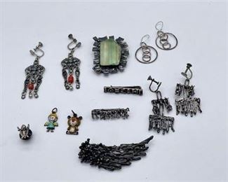 Lot 073
Group of Brutalist Jewelry and Sterling Jewelry