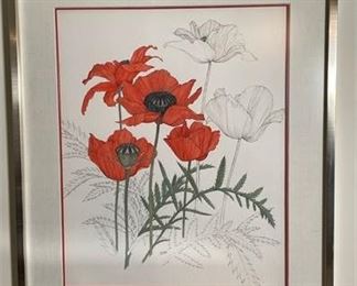 Lot 098
Signed Poppy Flower Print