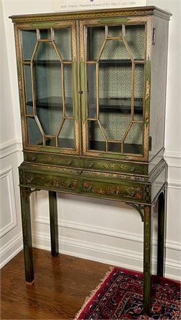 Lot 103
Chinoiserie Style Desk with Display Cabinet on Stand