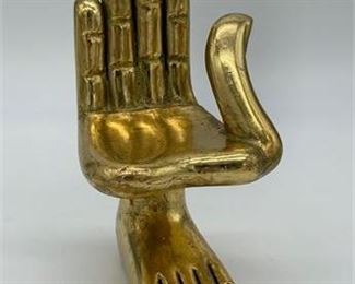 Lot 132
Pedro Friedeberg Gold Leaf "Hand/Foot" Sculpture