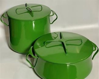 Lot 182
Mid Century Modern Dansk Kobenstyle Green Enameled Cook Pots