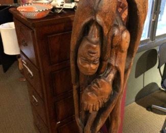 Large signed Haitian sculpture