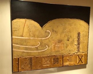 Large vintage oil painting 