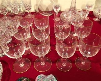 Baccarat water & wine glasses