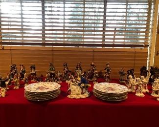 European porcelain musician figure sets mostly German or Capodimonte