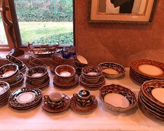 DiPinto A Mano Michela, Italy earthenware service for 12, purchased in Italy with mix and match colors