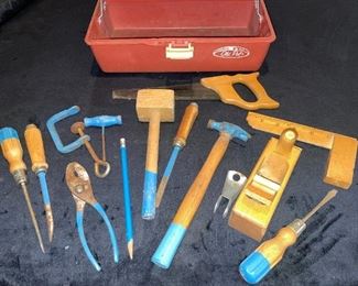 Vintage Children’s Tool Set Poland w/Old Pal #1040 Tackle Box!