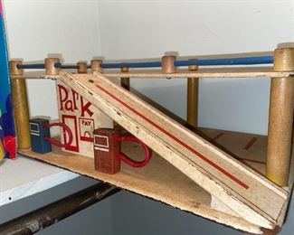 Playskool 1960s Wood Parking Garage!