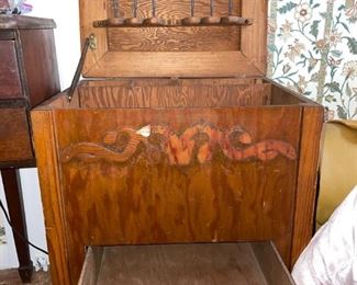 Vintage Wood Sewing Cabinet!