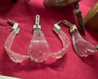 Art Deco Glass Curtain Tie Backs!
