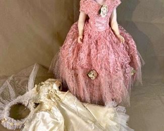 Vintage doll and clothing