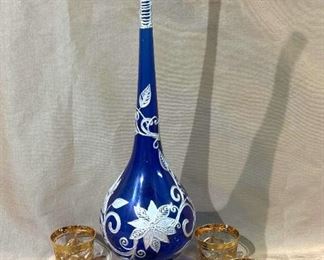 013 Embellished Glass Vase  Cordials