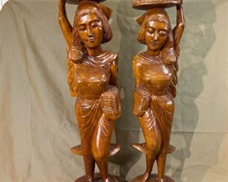 005 Large Indonesian Wood Figurines