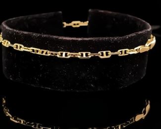 14k Gold Anchor Bracelet
