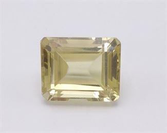 Modified Emerald Cut 4.98 Natural Lemon Quartz Gemstone