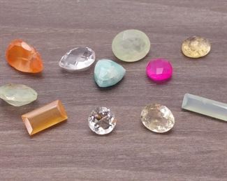 Large Group! 35+ Carats of Natural Gemstones; Topaz, Opal, Citrine, and More!