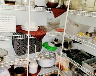 Kitchen ware, pots & pans, silverware, small kitchen appliances 