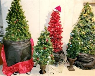 Christmas Trees, Red Tinsel Tree