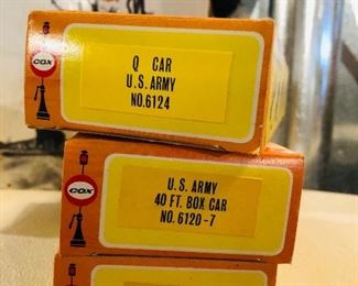 COX, trains, HO, Electric,  Military cars