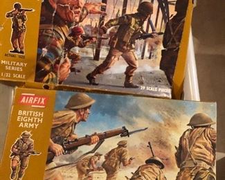 Airfix, army men, military men. Partial boxes 