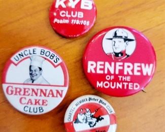 Vintage,  advertising pins