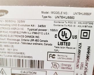 Samsung, 75" LED  smart TV, 