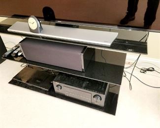 TV stand, tempered glass stand, for large TV
