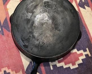 Favorite Piqua Ware 12 inch skillet, highly collectible