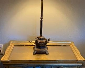 Brass Teapot Lamp