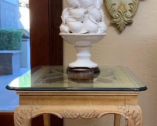 Ball and Claw Table, Pear Lamp