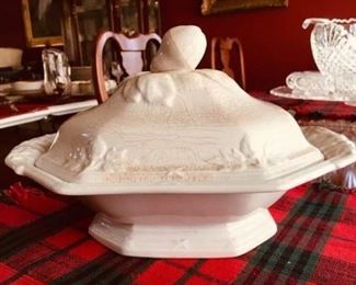 Antique covered vegetable bowl 1850-1875,  Best offers