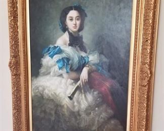 Museum quality Gold Framed portraits and artwork Countess 
Best offers
Lady with Fan 46” x 34”