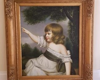 Museum quality gold framed artwork 
Best offers
Bedroom Lady 56” x 44”
Lady with Fan 46” x 34”
Little girl 33” x 29”