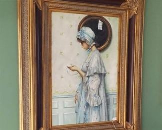 Museum quality gold framed artwork 
Best offers
Bedroom Lady 56” x 44”
Lady with Fan 46” x 34”
Little girl 33” x 29”