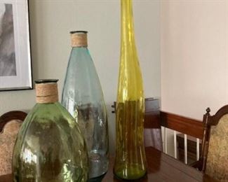 Vintage Glass Vase Handblown Made in Paris