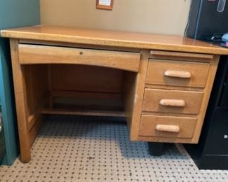 4 Drawer Desk. Tongue and Groove.  42 w x 28 d x 29 