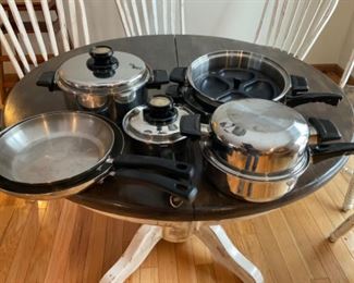 West Bend stainless steel pot and pans