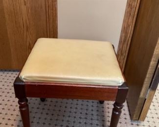 Sewing stool with storage.  17w x 15 d x 18 h