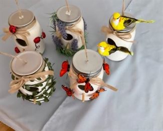 5 canning jar birdhouses
