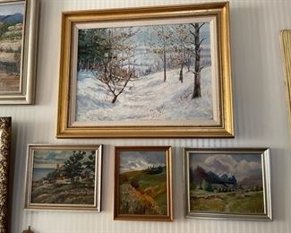 Original oil on canvas landscapes